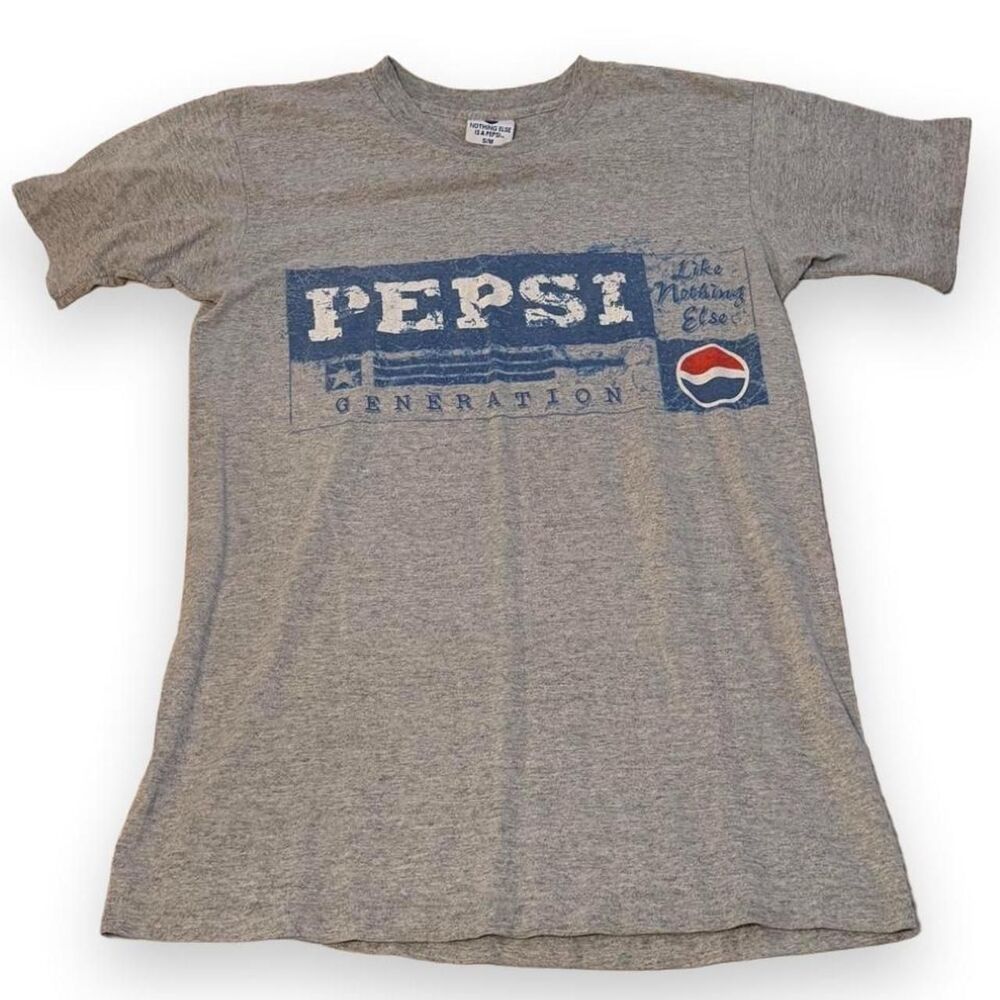 Vintage Pepsi Heather Grey Logo Graphic T-Shirt S
